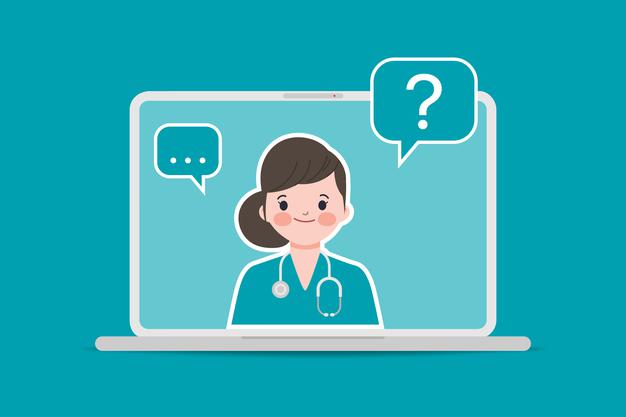 medico com aplicativo de reserva medica do estetoscopio com design de interface do usuario do laptop medico e hospital online