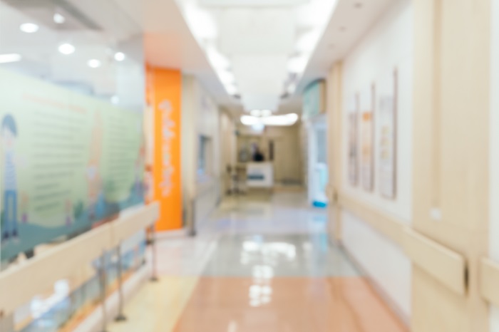 Blurred background : Vintage filter patient waiting for see doct