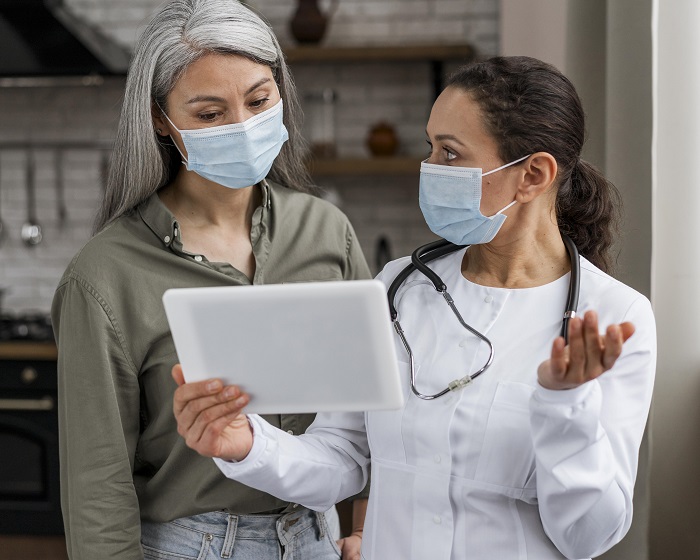 doctor presenting medical treatment plan
