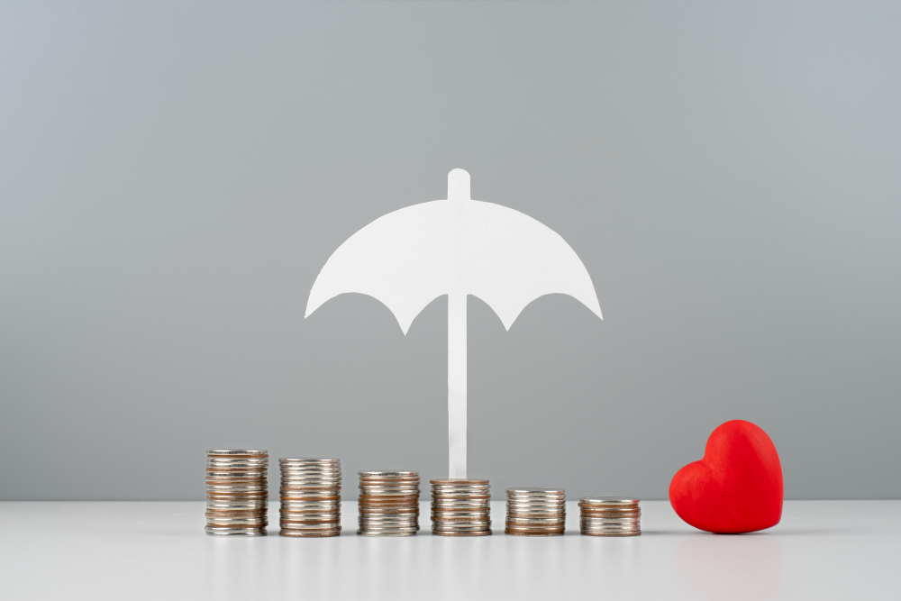 life insurance concept with money