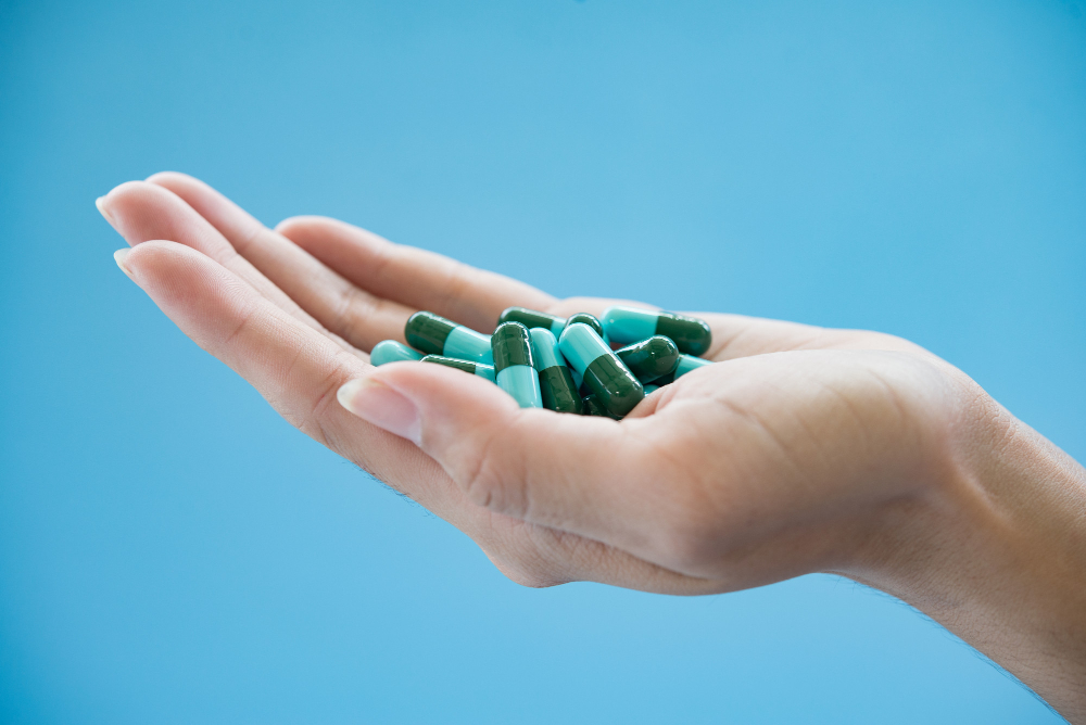 medicines in the palm of the hand