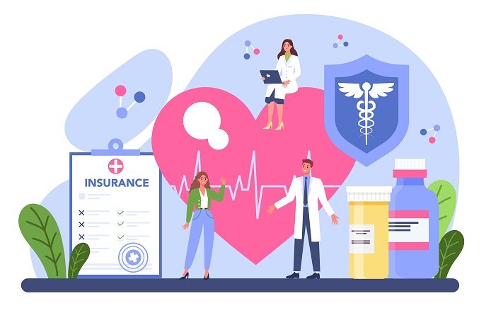 Health insurance concept Idea of security and protection of property