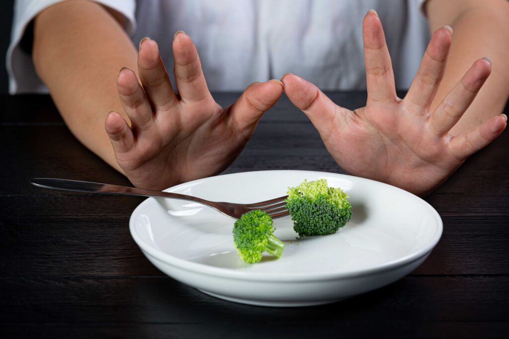 depressed woman hungry from dieting
