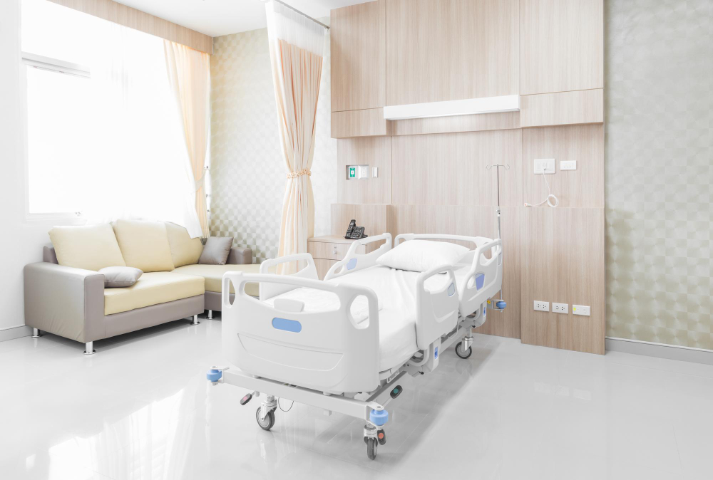 hospital room with beds comfortable medical equipped modern hospital