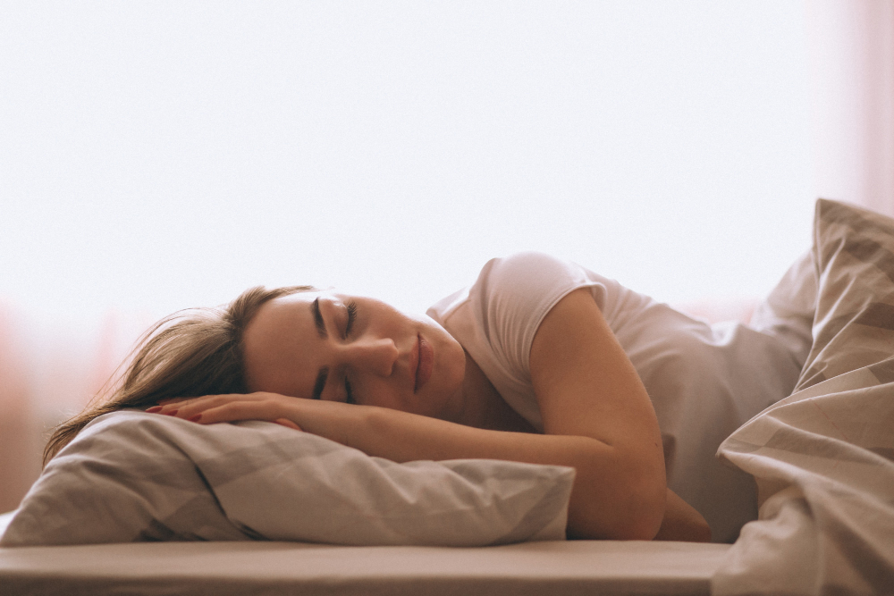 woman bed